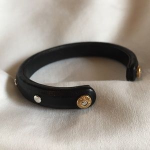 Black Leather Henri Bendel Cuff